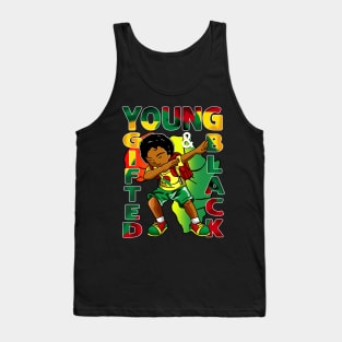 Black History Month Decorations Top Young Gifted Black Boys Tie-Dye Tank Top